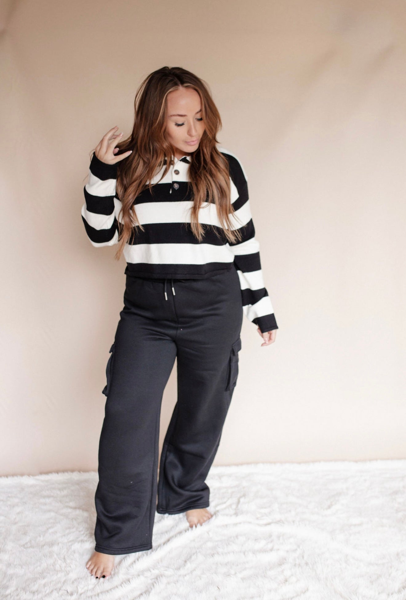 Black Cargo Sweatpants