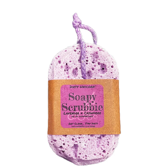 Lavender + Cashmere Soapy Scrubbie